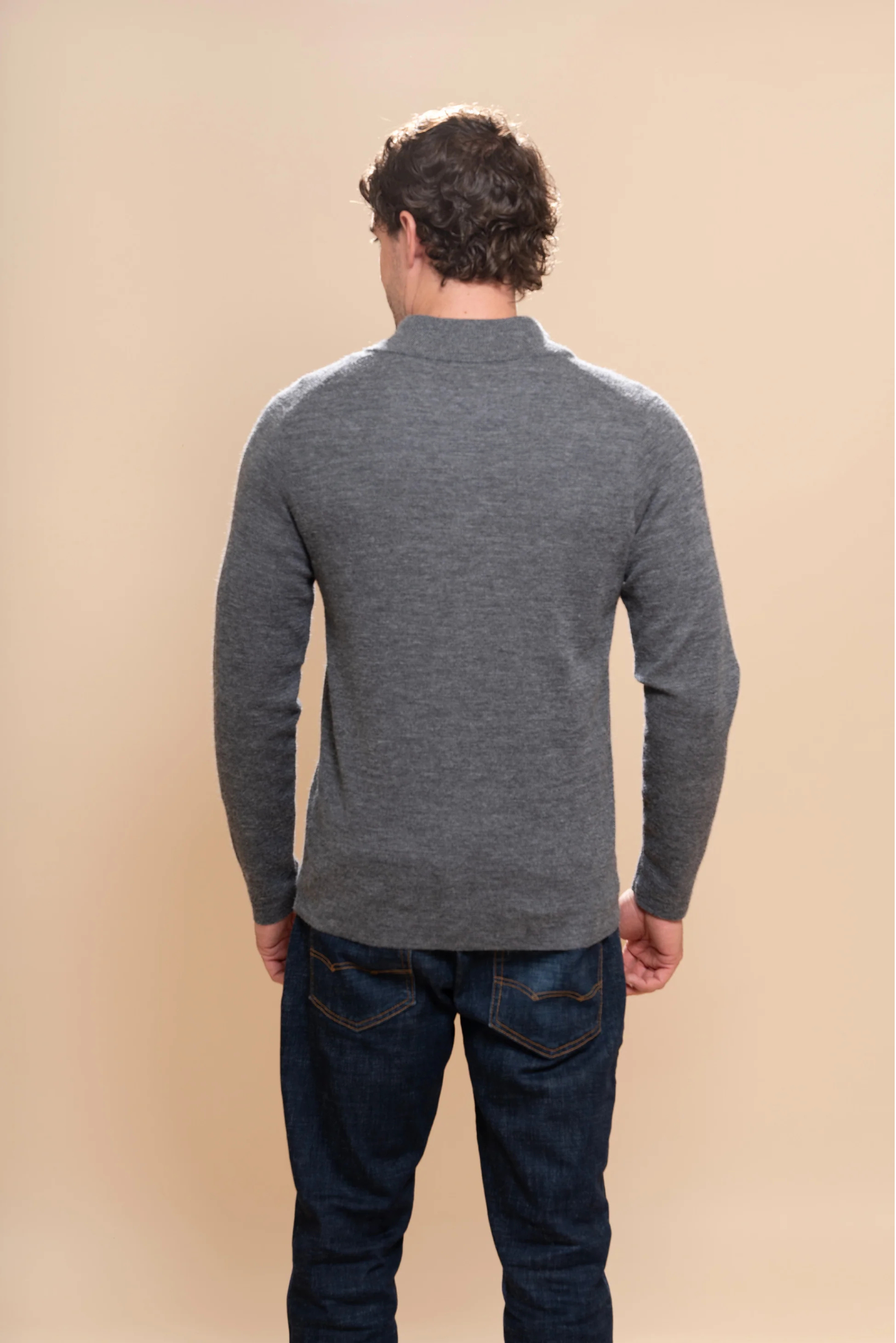 THE ALPACA ZIPPERED CARDIGAN Andealpa Knitwear