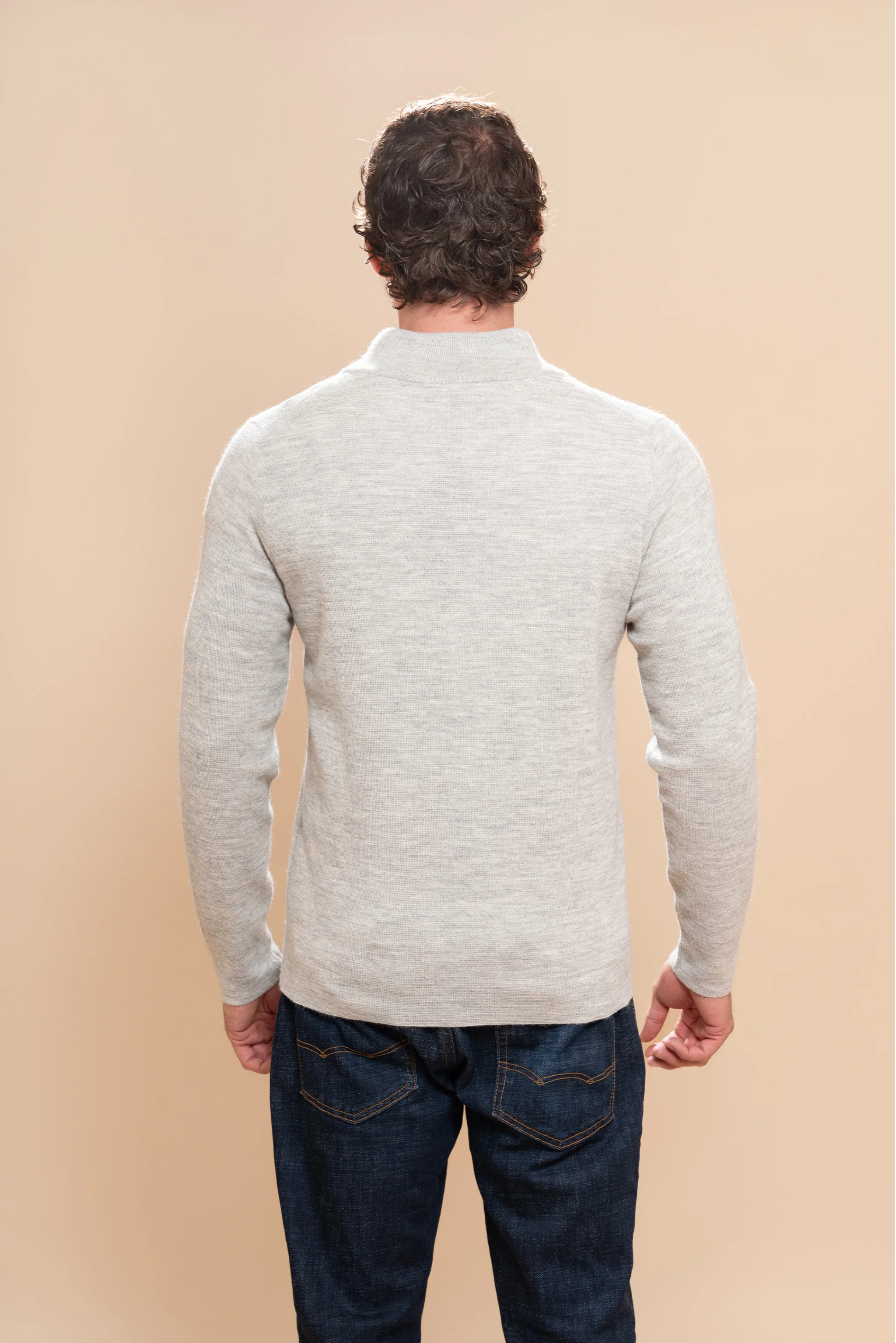 THE ALPACA ZIPPERED CARDIGAN Andealpa Knitwear