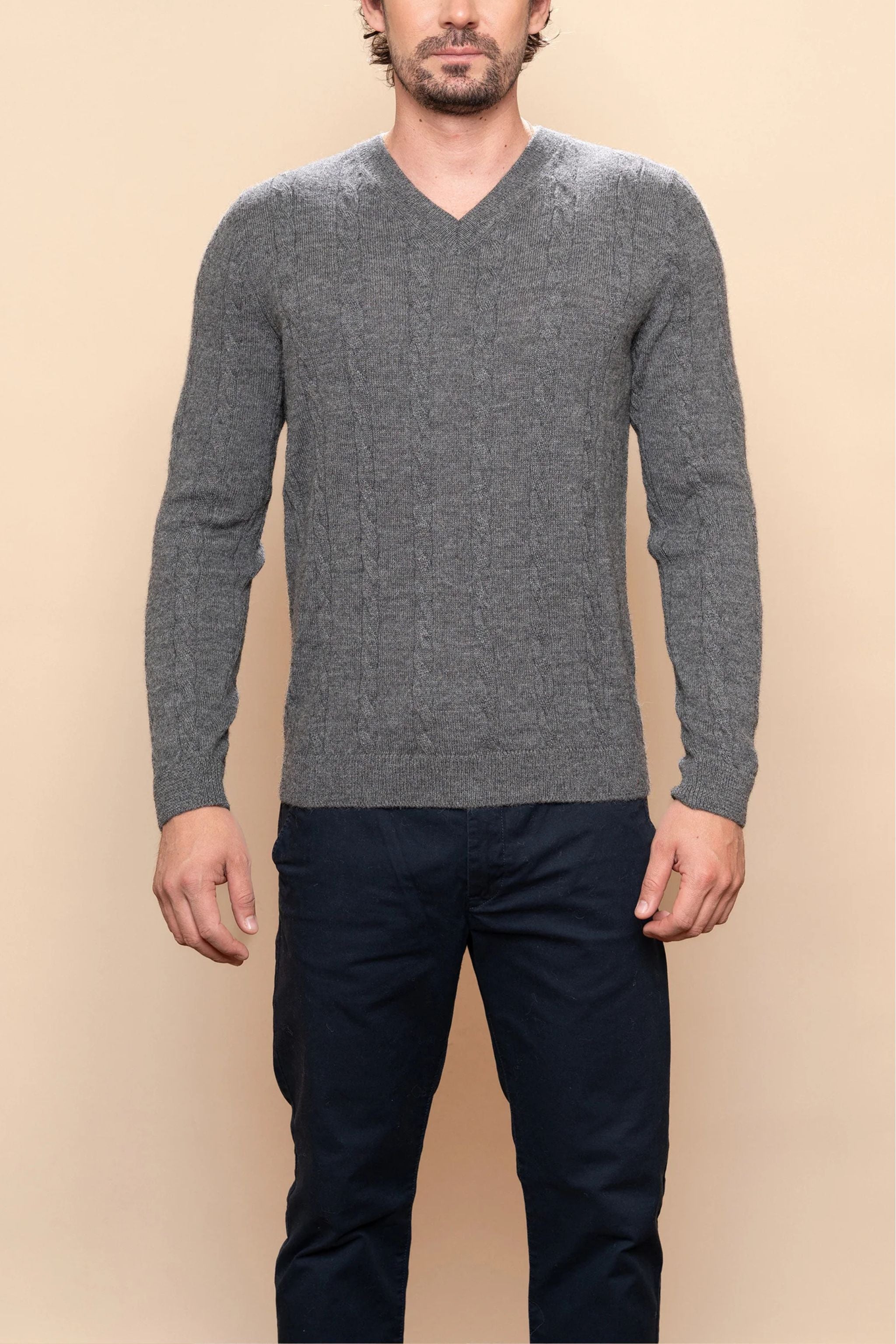 THE CABLE-KNIT ALPACA SWEATER Andealpa Knitwear