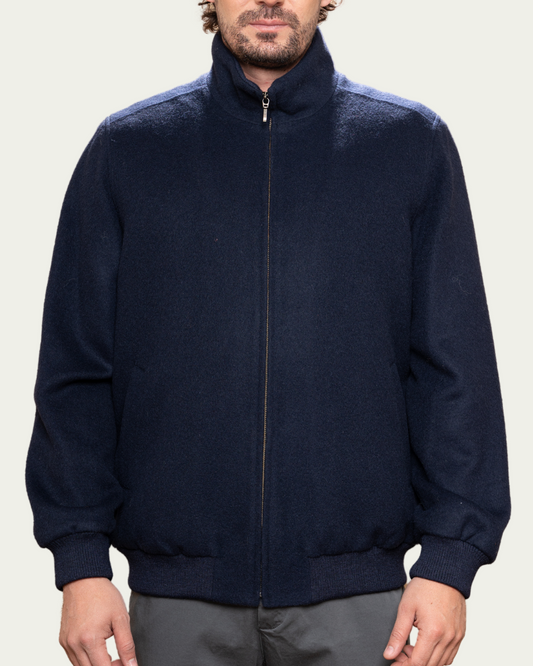 ALPACA BOMBER - NAVY BLUE