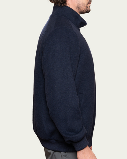 ALPACA BOMBER - NAVY BLUE