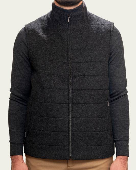 ALPACA VEST - CHARCOAL