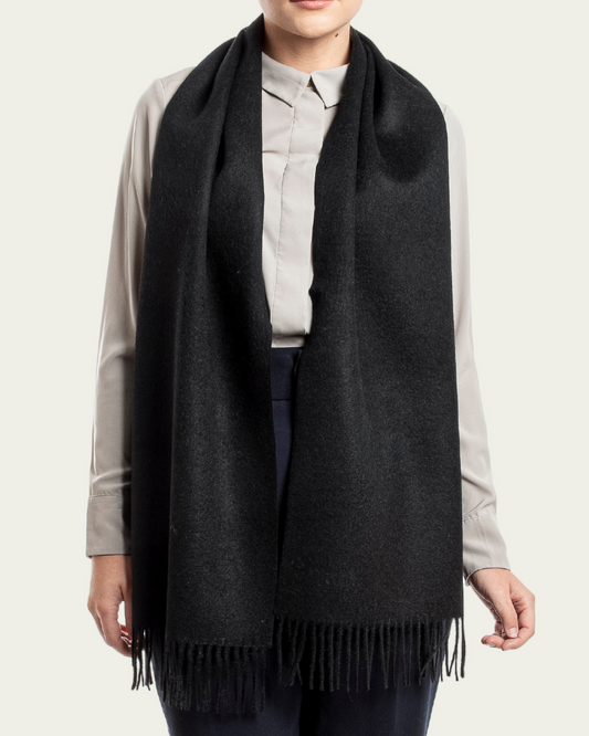 ALPACA SCARF - BLACK