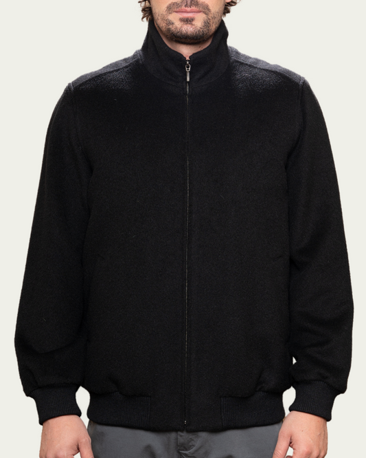 ALPACA BOMBER - BLACK