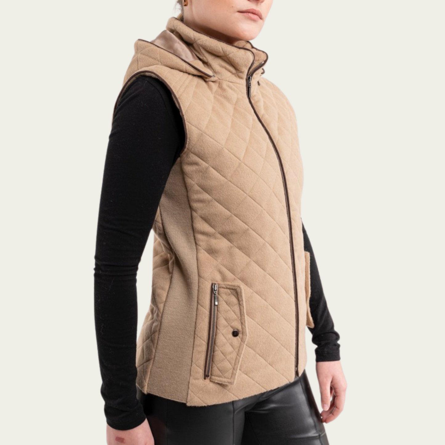 (W) Alpaca Vest - Camel