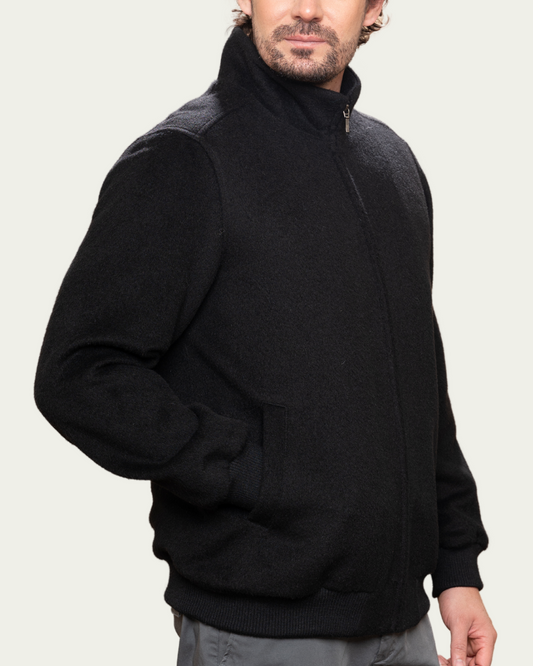 ALPACA BOMBER - BLACK