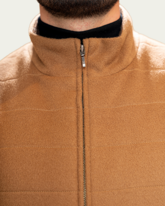 ALPACA VEST - CAMEL