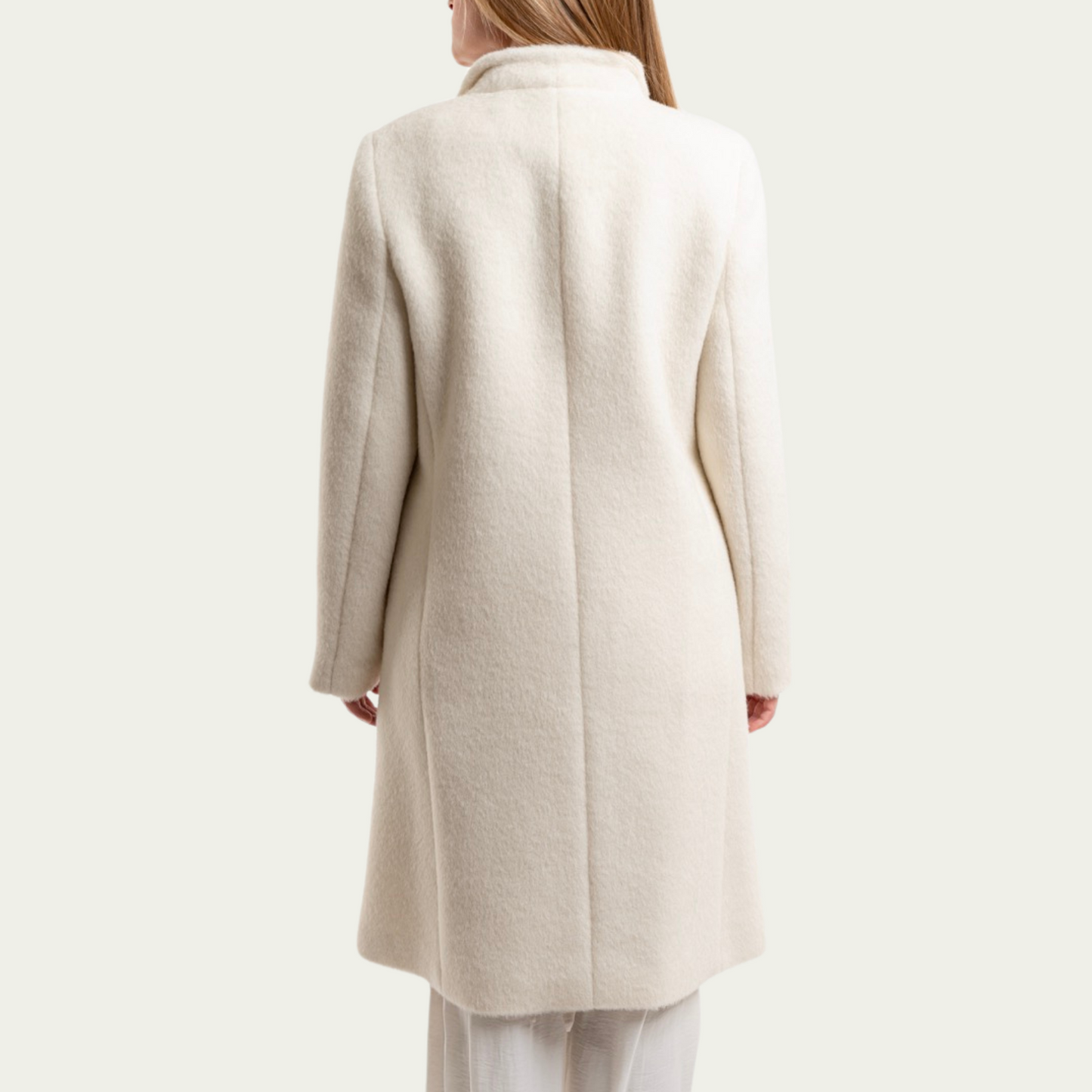 (W) Alpaca Coat - Ivory