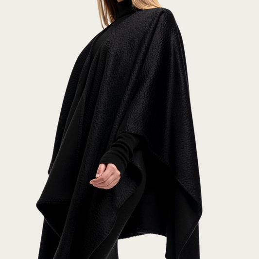 (U) Suri Inca Cape - Black