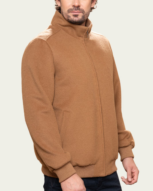 ALPACA BOMBER - CAMEL