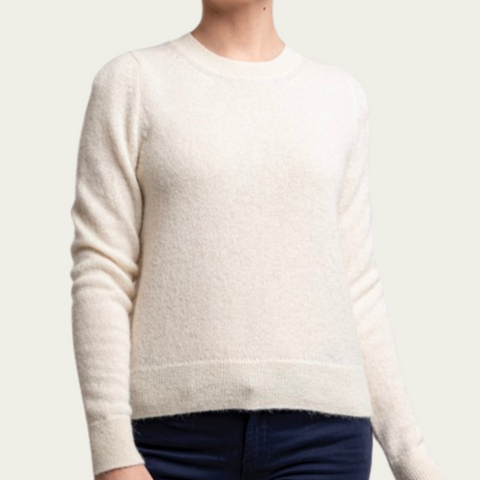 (W) Alpaca Sweater - Ivory