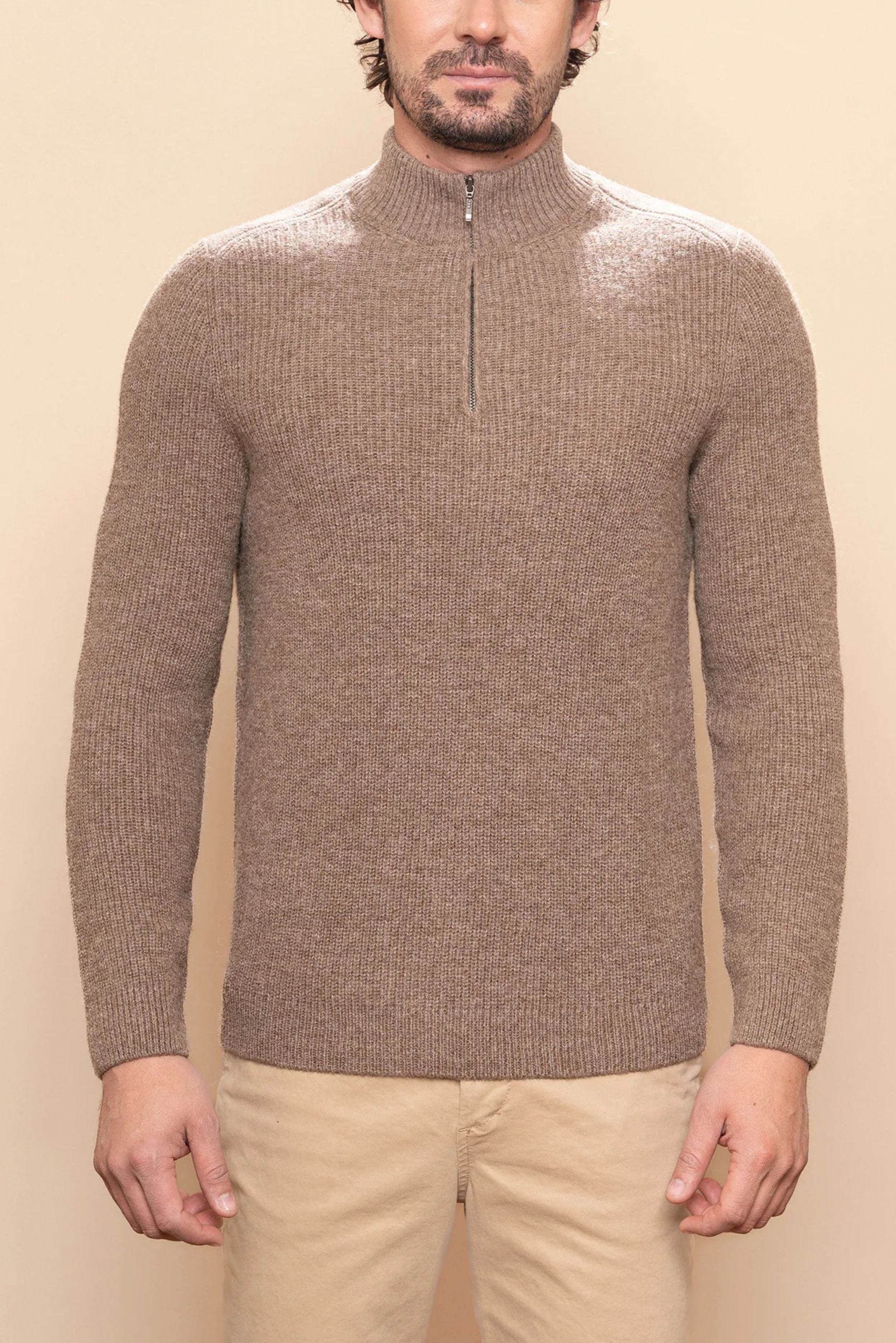 THE ALPACA HALF ZIP SWEATER - ANDEALPA