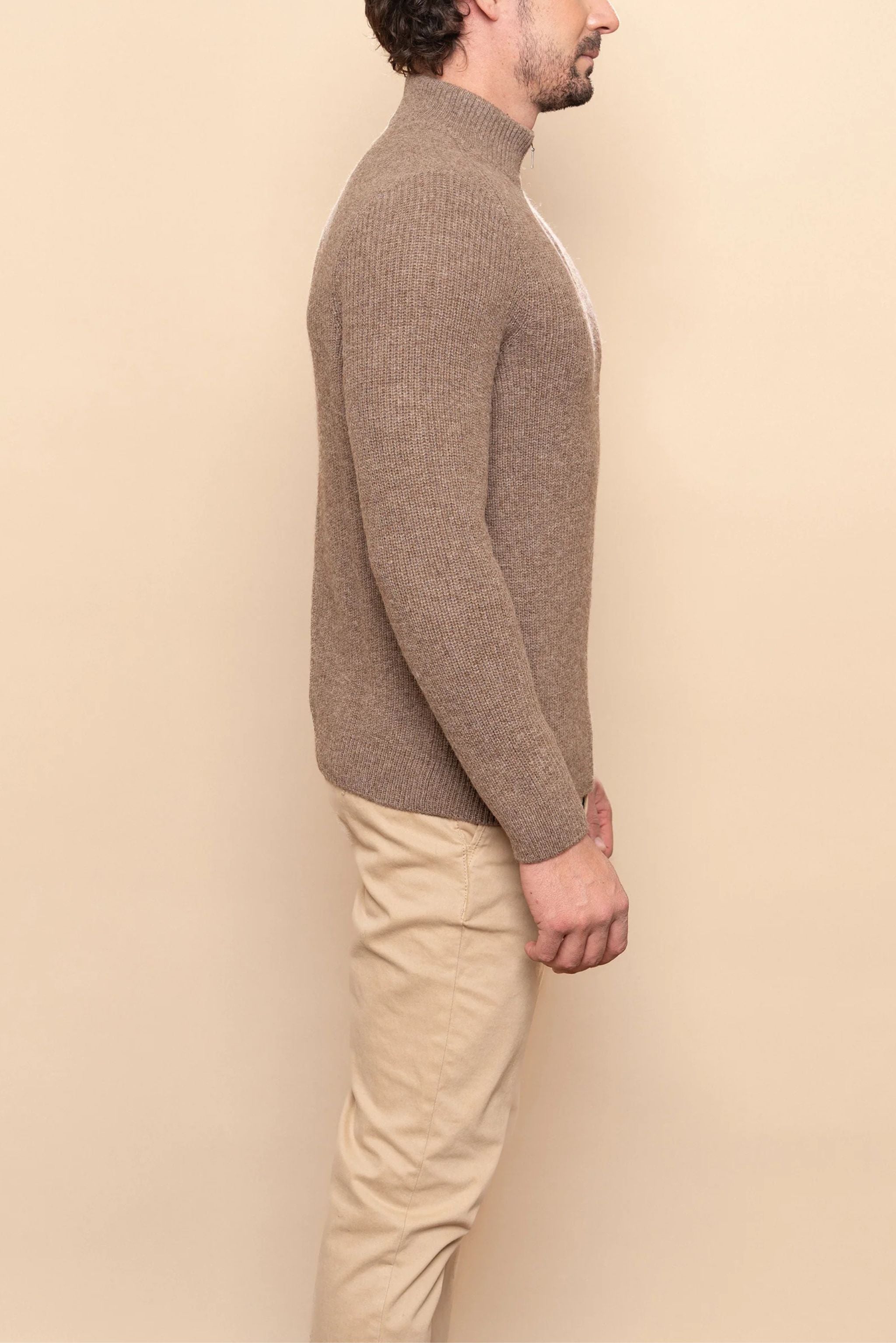 THE ALPACA HALF ZIP SWEATER - ANDEALPA