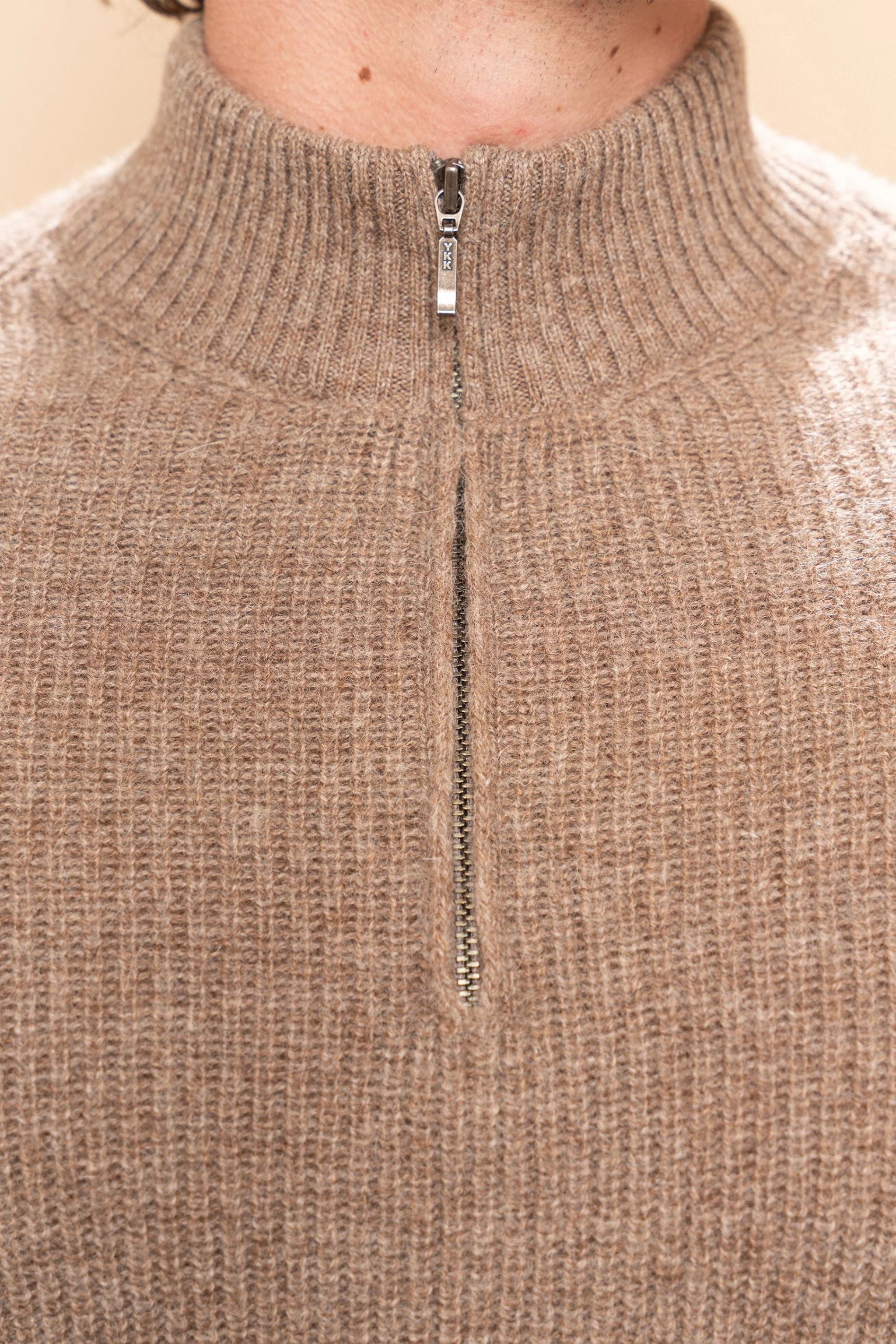 THE ALPACA HALF ZIP SWEATER - ANDEALPA