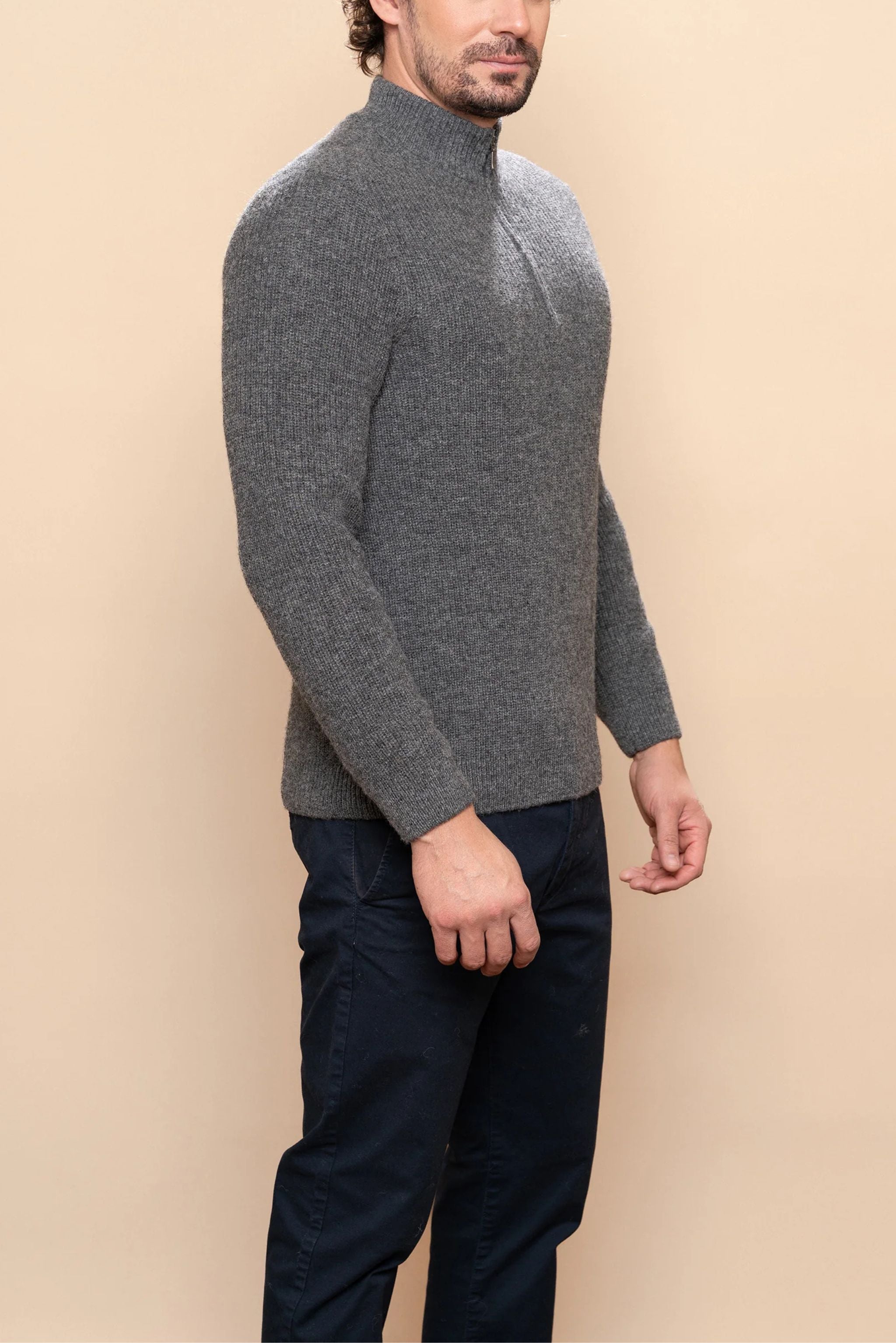 THE ALPACA HALF ZIP SWEATER - ANDEALPA