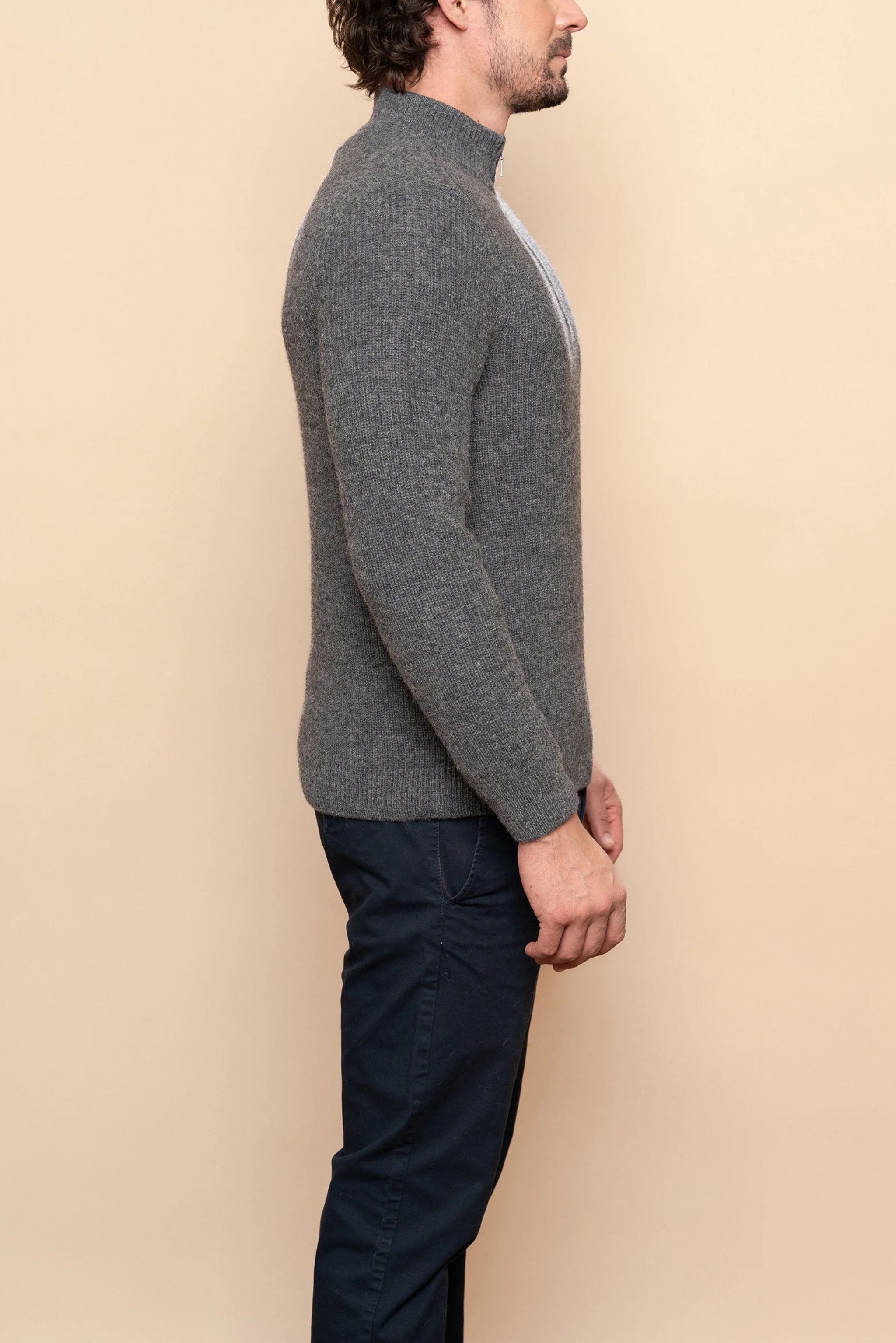 THE ALPACA HALF ZIP SWEATER - ANDEALPA