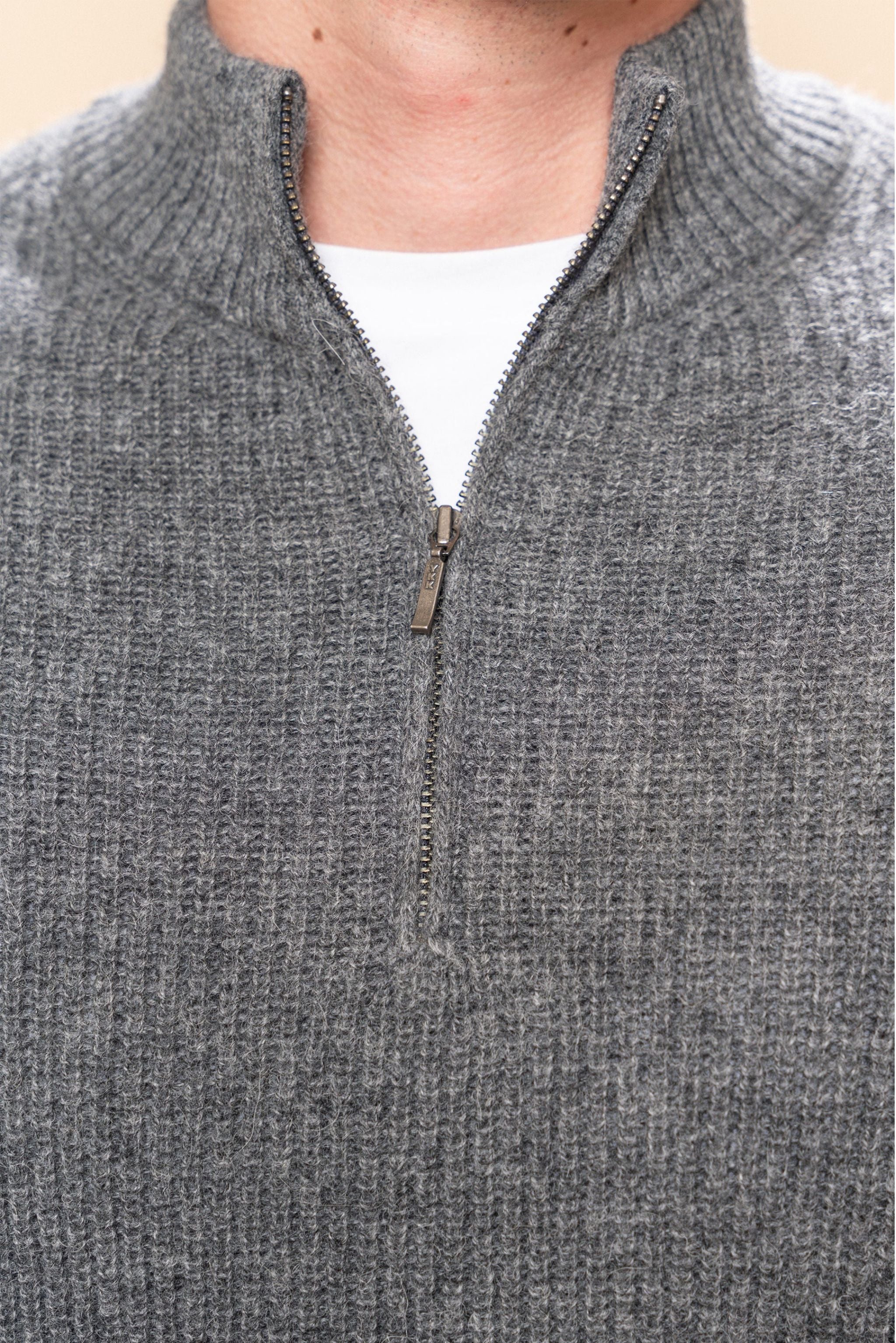 THE ALPACA HALF ZIP SWEATER - ANDEALPA