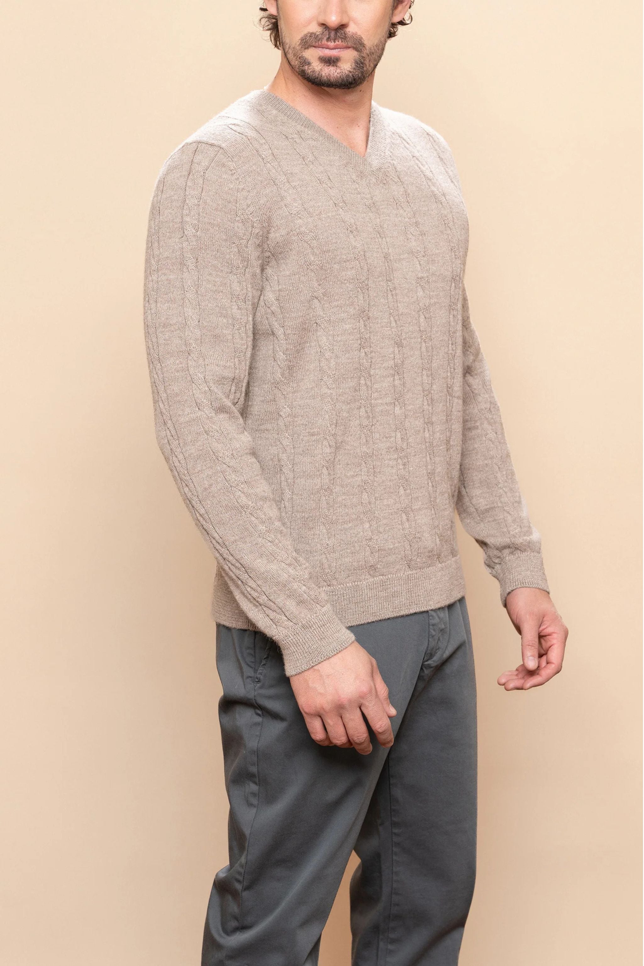 THE CABLE-KNIT ALPACA SWEATER - ANDEALPA
