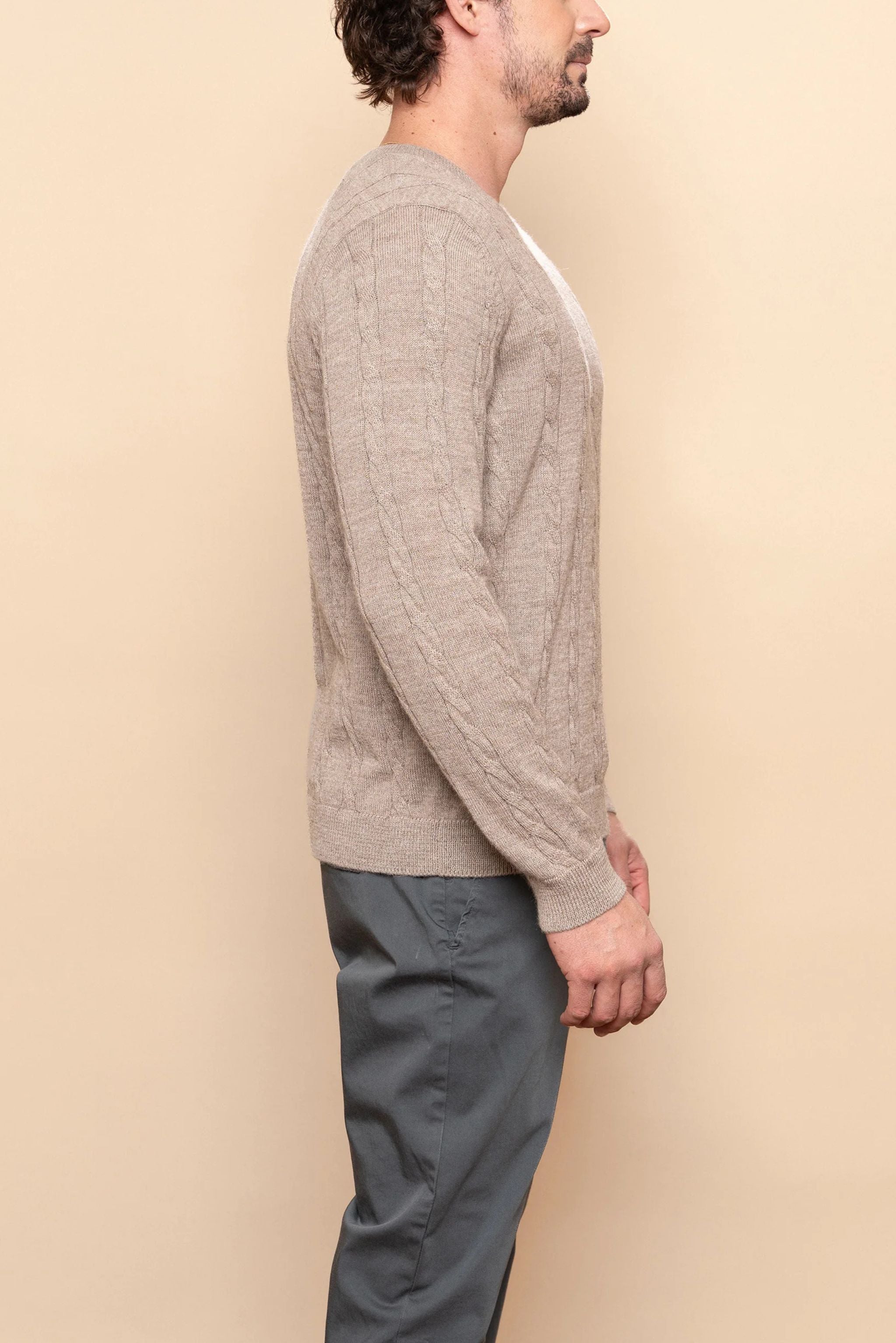 THE CABLE-KNIT ALPACA SWEATER - ANDEALPA