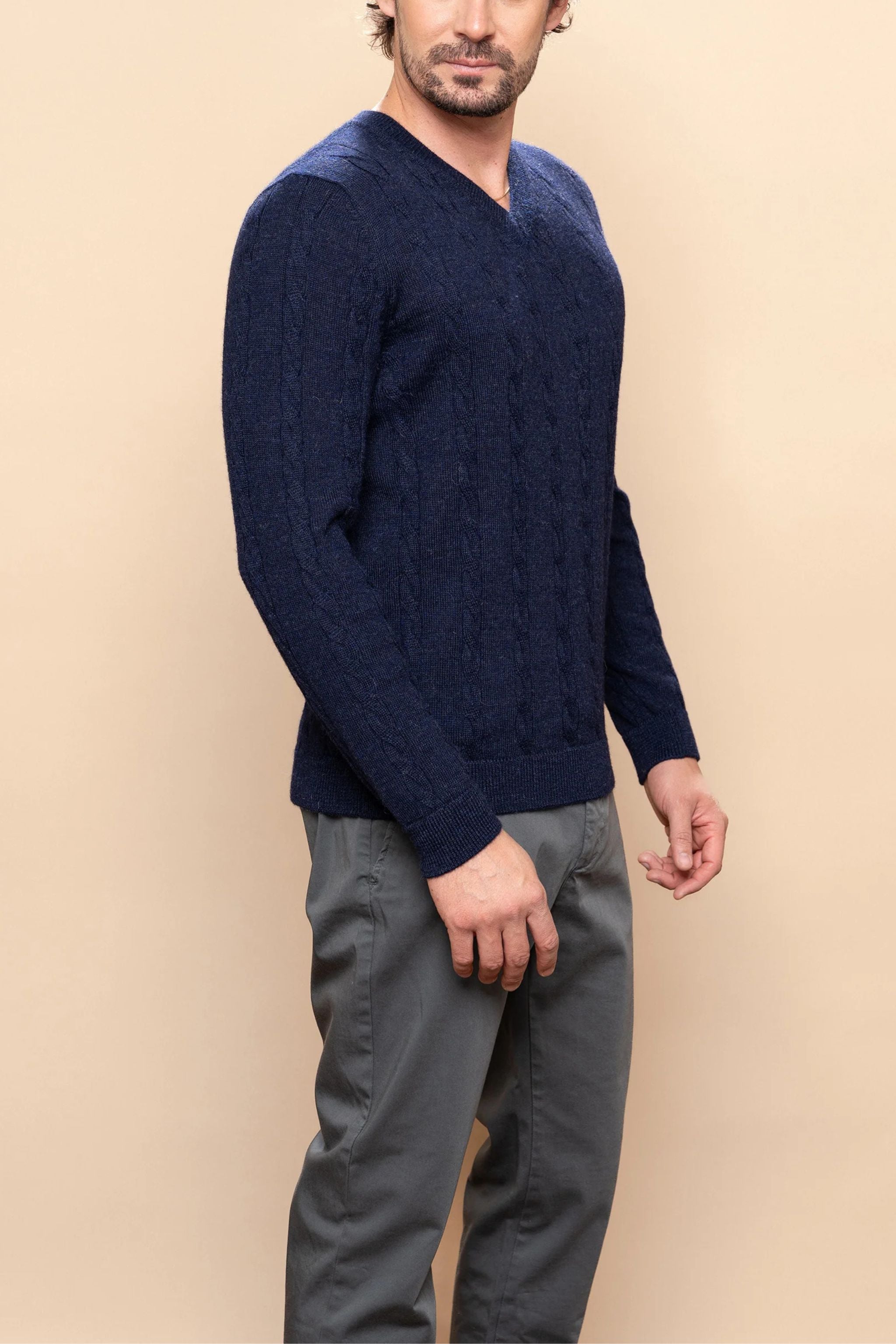 THE CABLE-KNIT ALPACA SWEATER - ANDEALPA