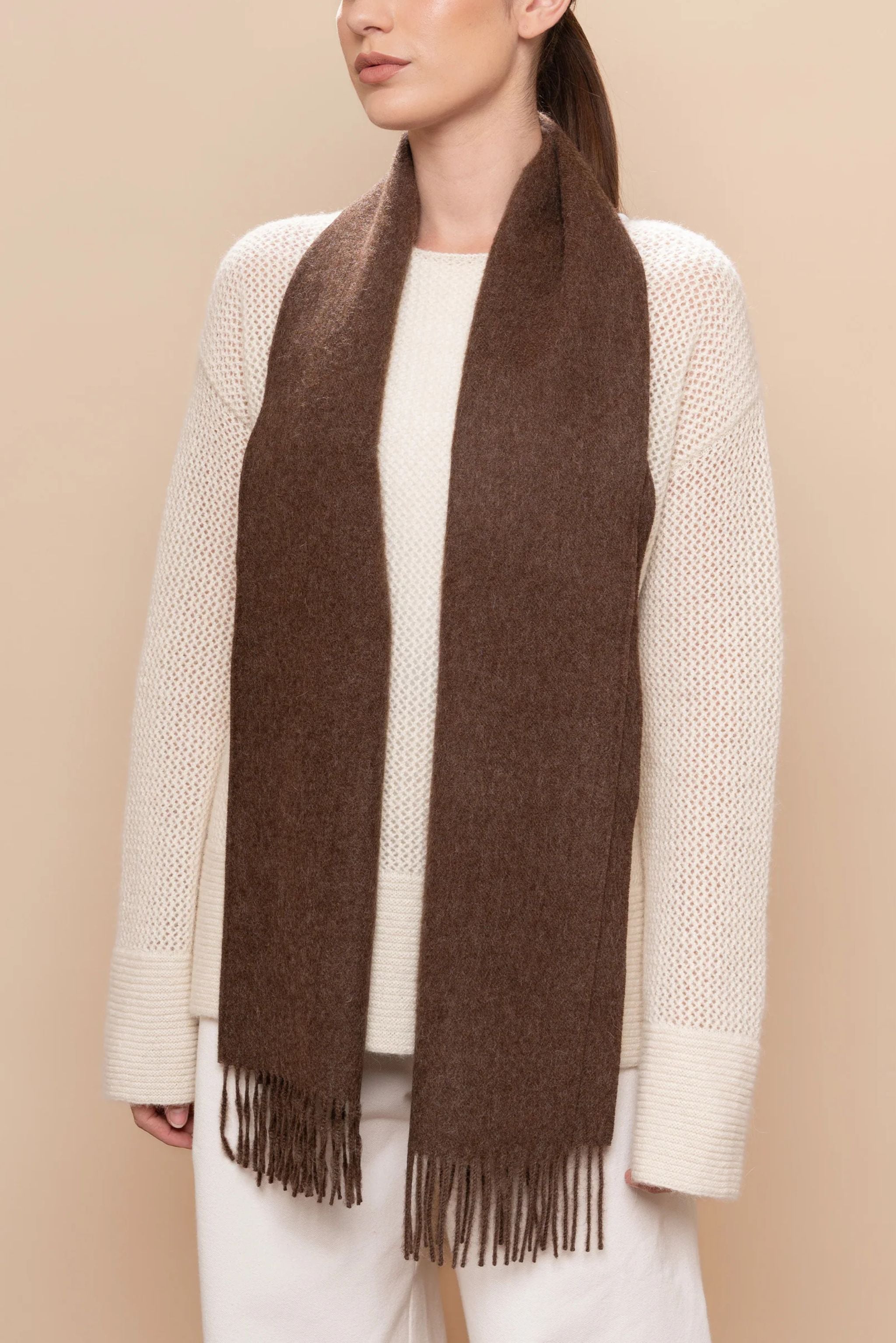THE UNDYED CLASSIC ALPACA SCARF - ANDEALPA