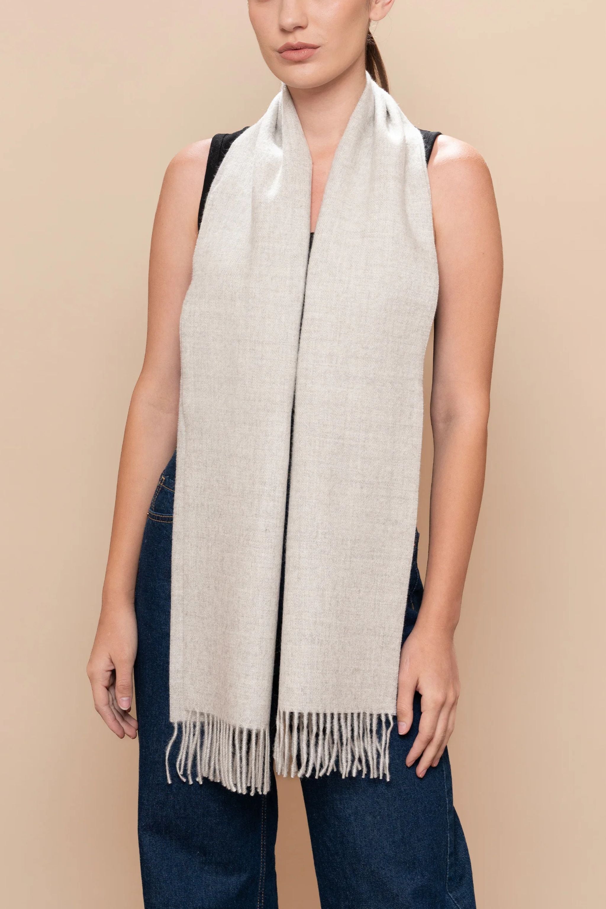 THE UNDYED CLASSIC ALPACA SCARF - ANDEALPA
