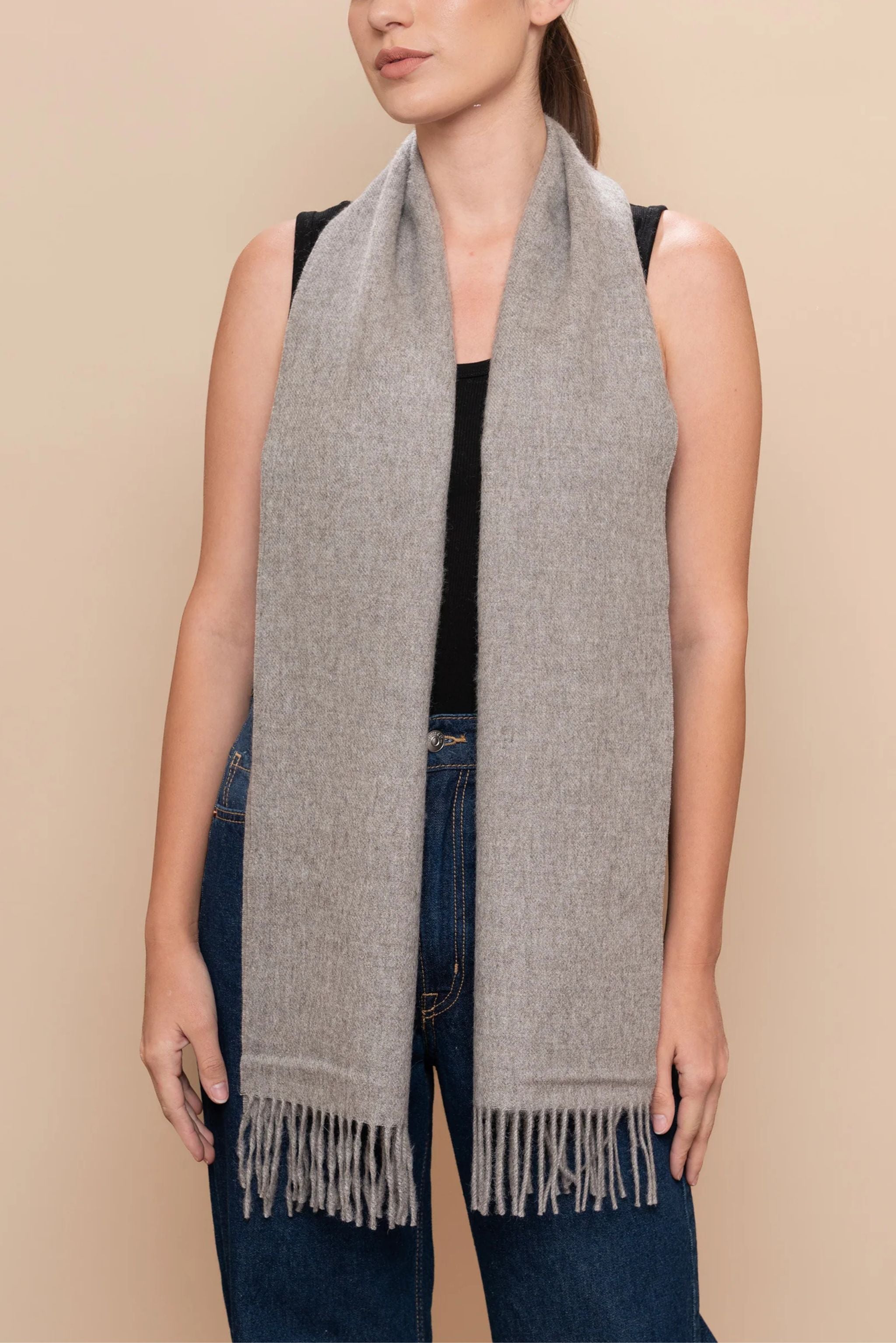 THE UNDYED CLASSIC ALPACA SCARF - ANDEALPA